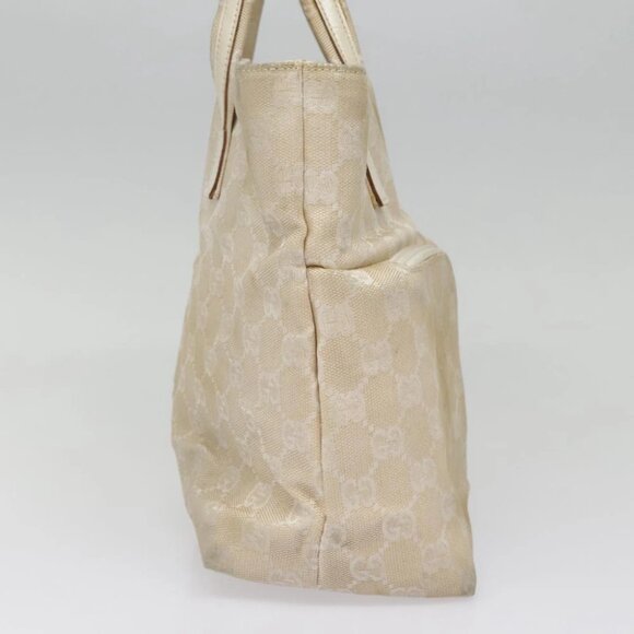 GUCCI GG Canvas Hand Bag Beige Silver 002 1080 Auth fm3872 - Picture 6 of 15